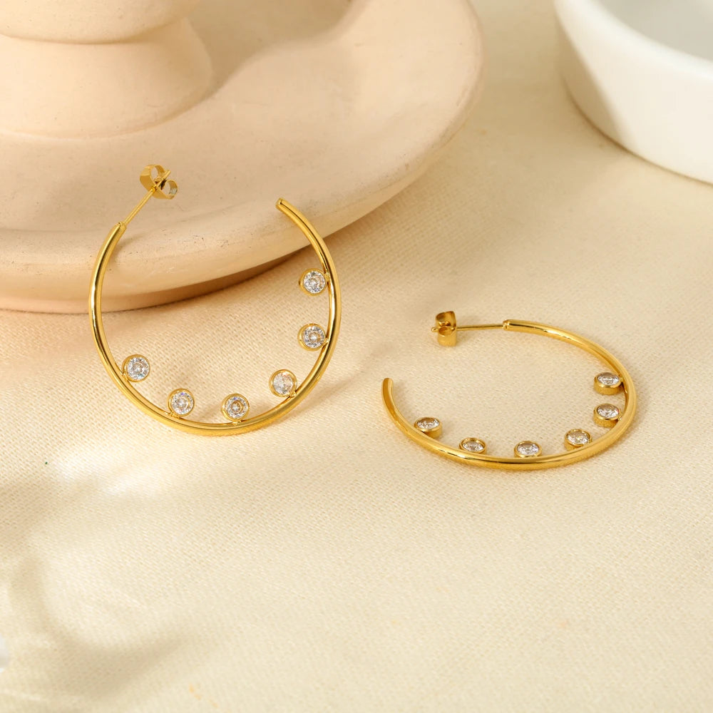 Crystal Hoop Earrings