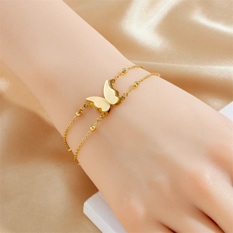 Bilayer Butterfly Bracelet