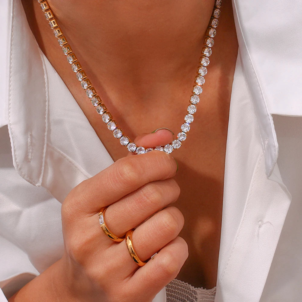 Zircon Tennis Necklace