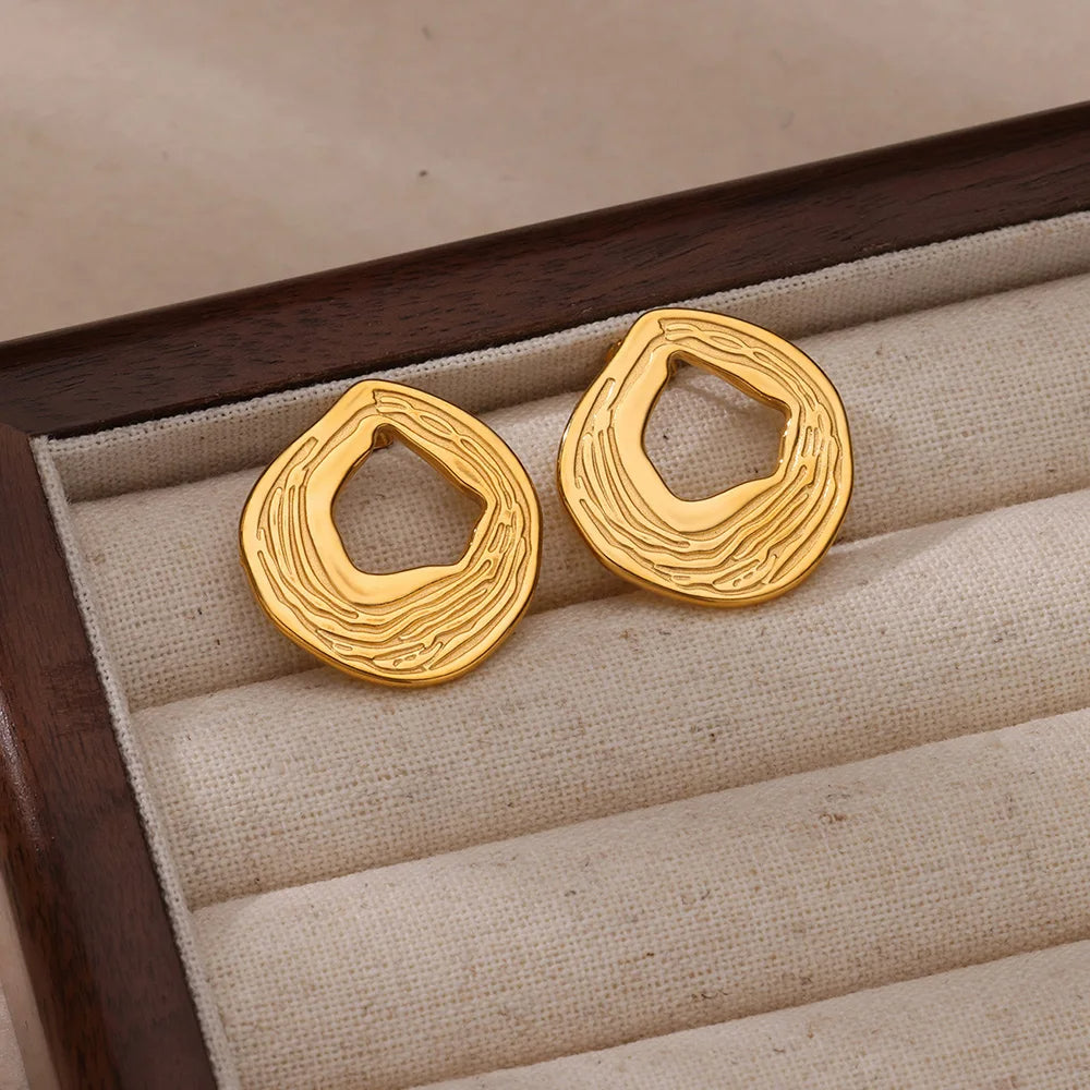 Irregular Round Earrings
