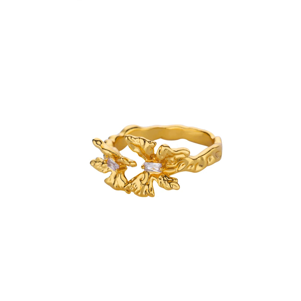 Double Butterfly Ring