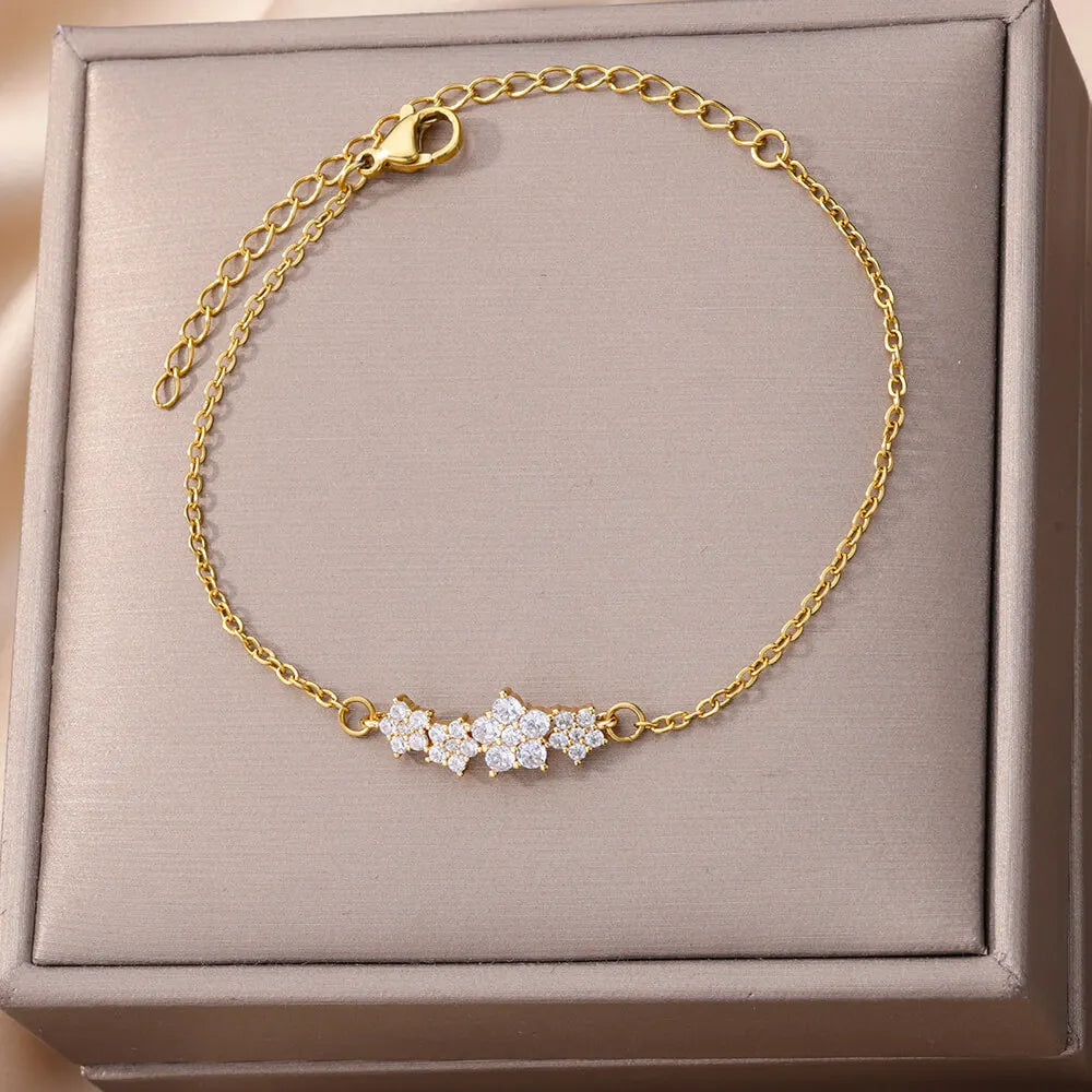 Crystal Zircon Star Bracelet