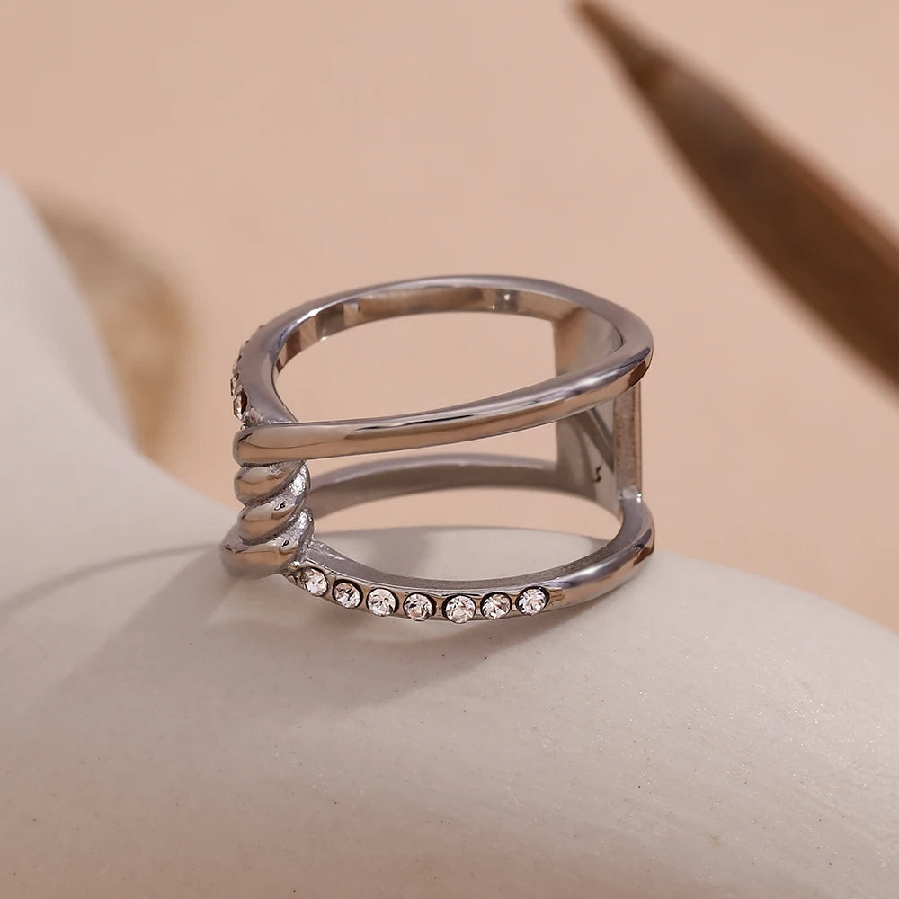Double Layer Knot Ring