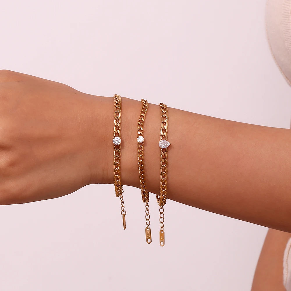 Zircon Waterdrop Bracelet