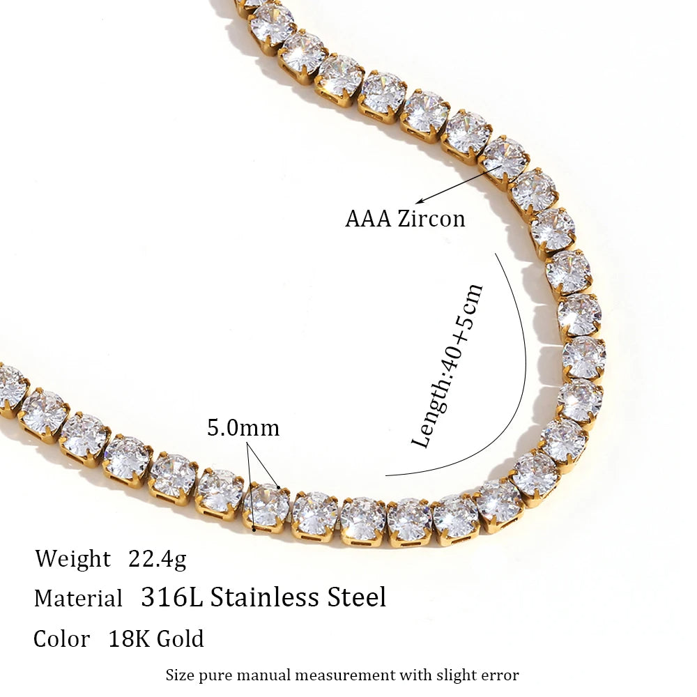 Zircon Tennis Necklace