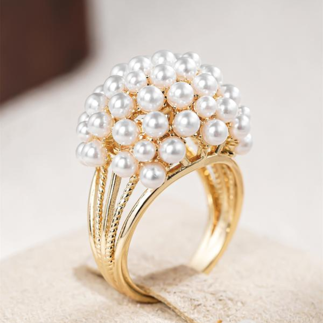 Gold Baroque Pearl Ring