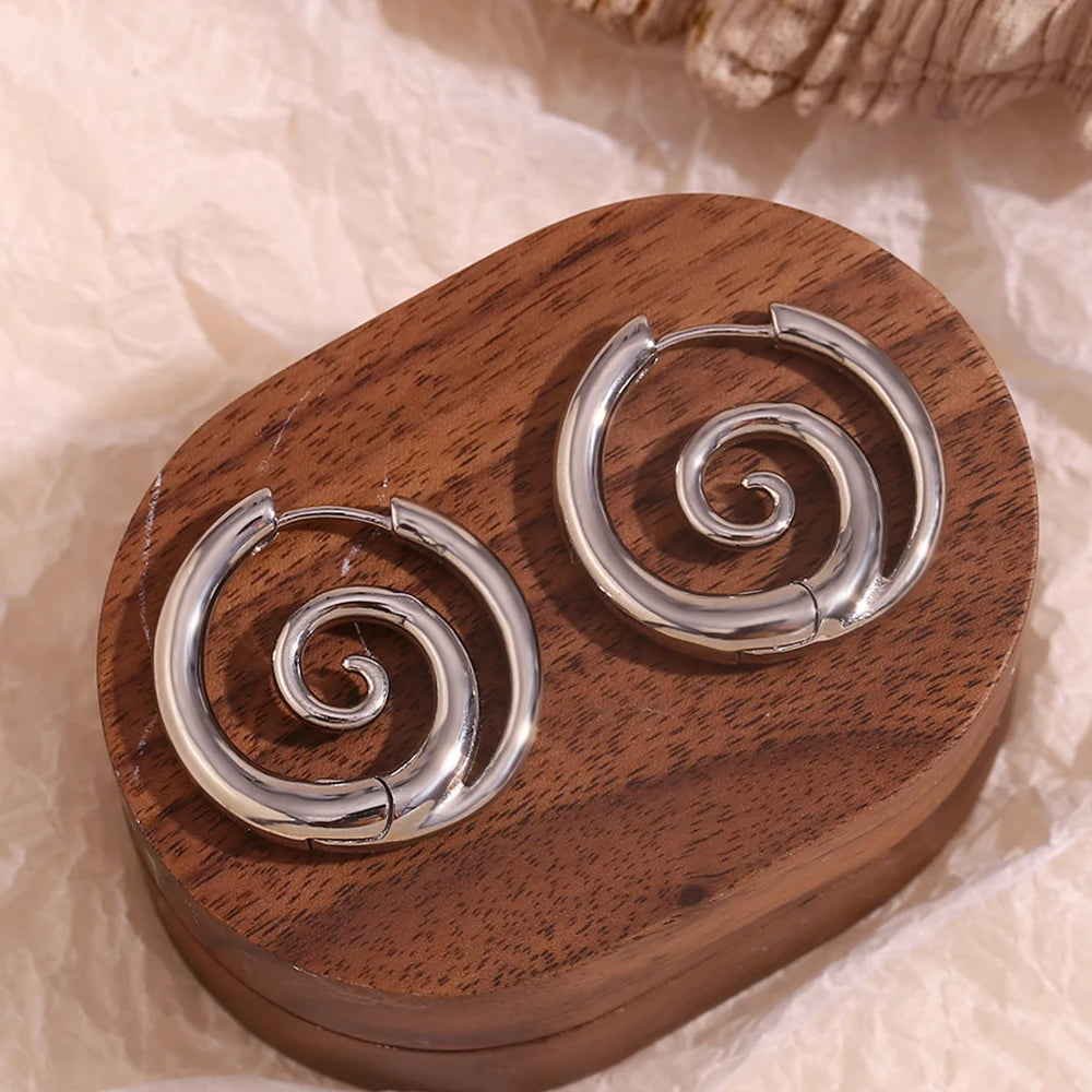 Spiral Hoop Earrings