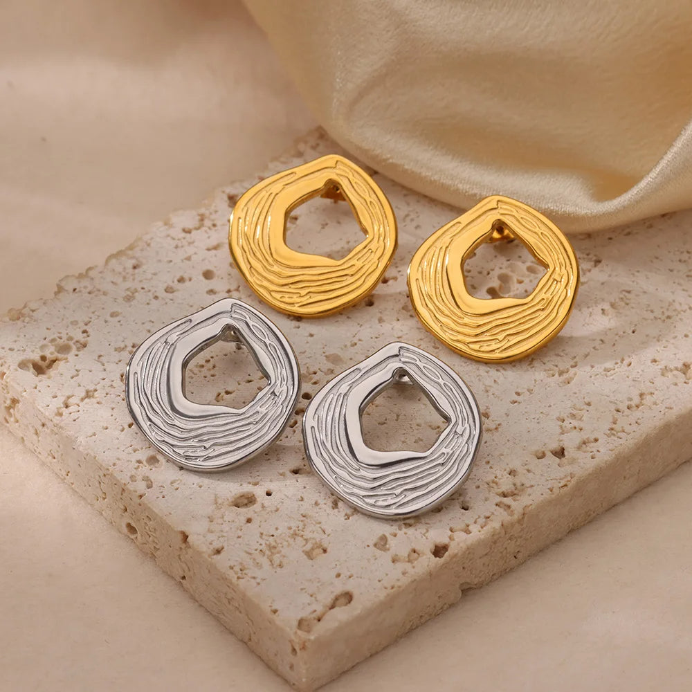 Irregular Round Earrings