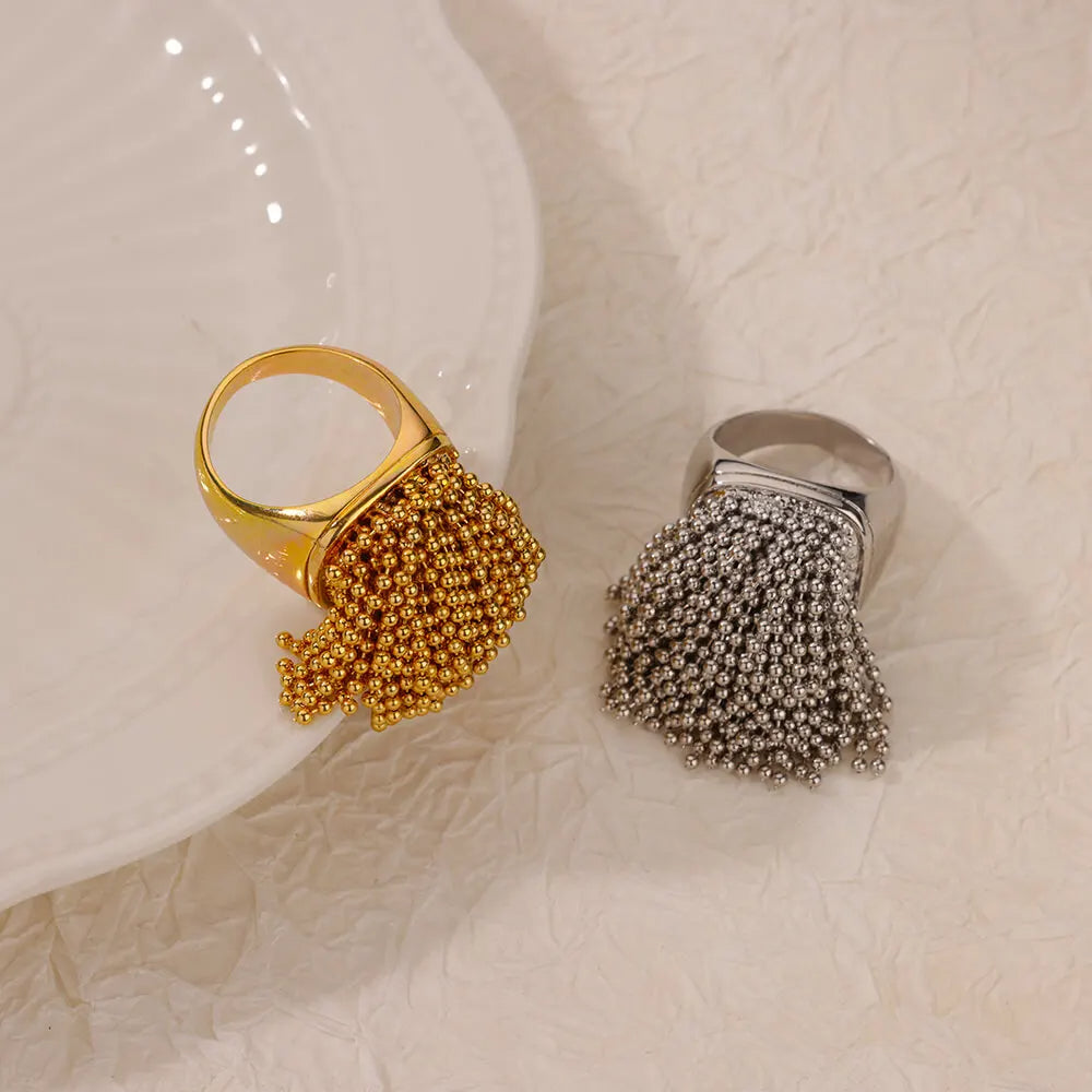 Adjustable Beaded Ring