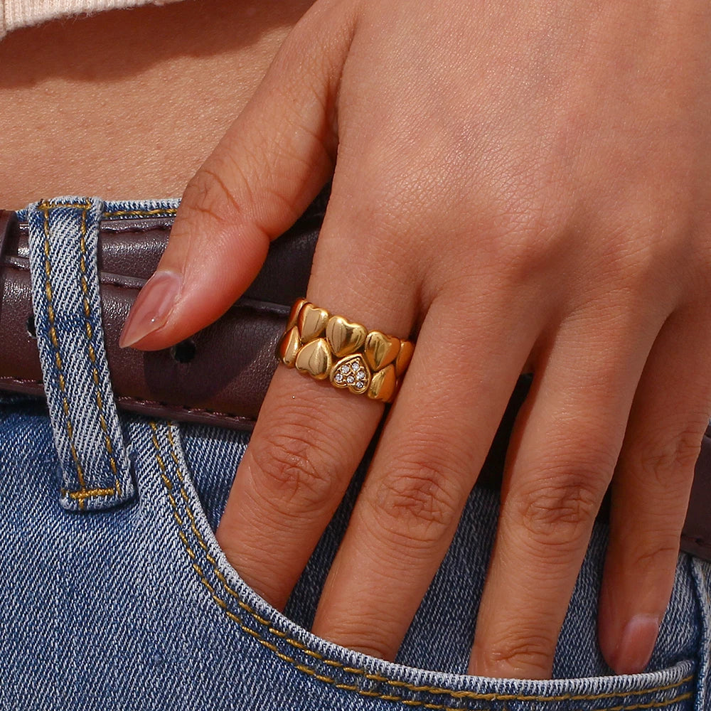 Multiple Hearts Ring