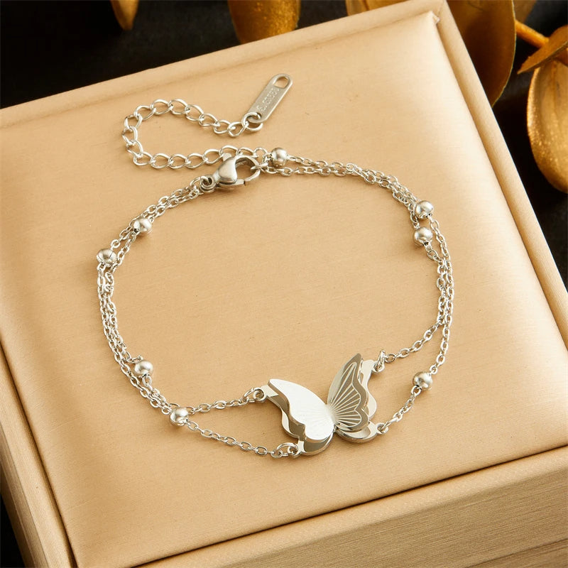 Bilayer Butterfly Bracelet
