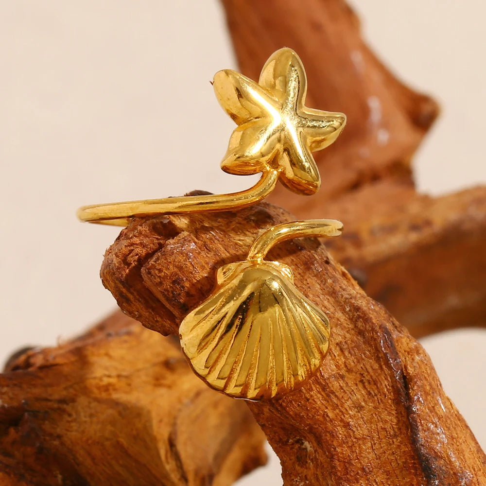 Starfish Shell Ring