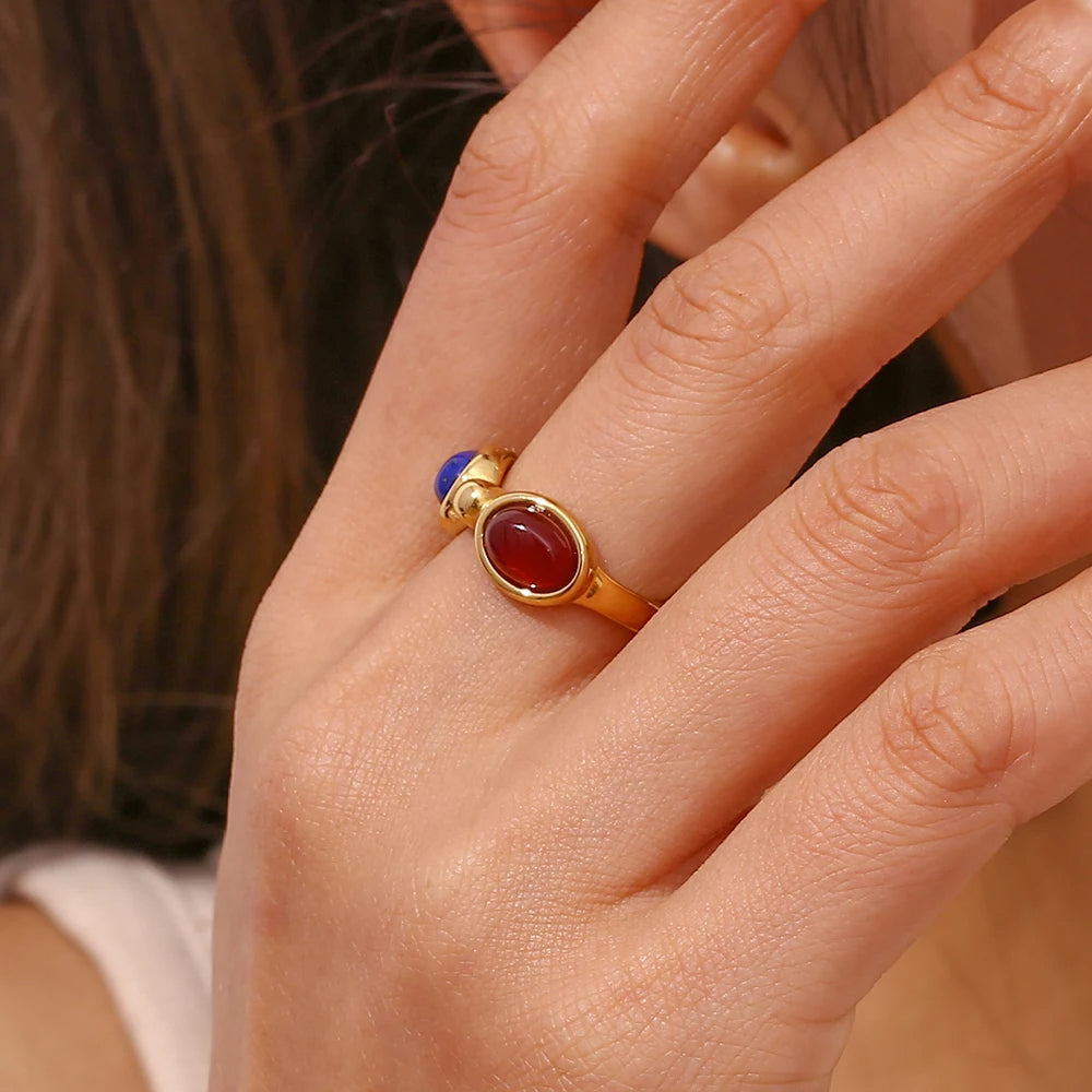 4 Color Stone Ring