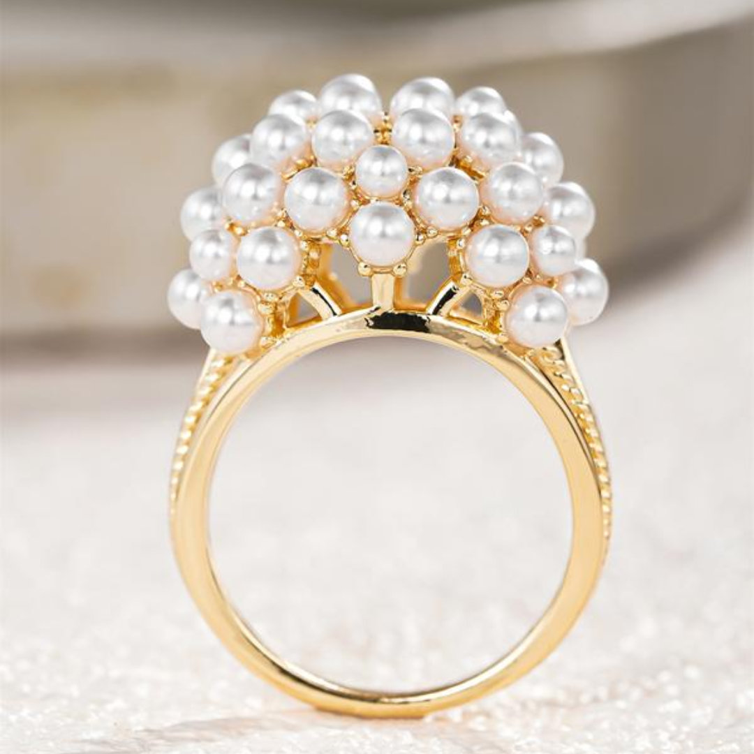 Gold Baroque Pearl Ring
