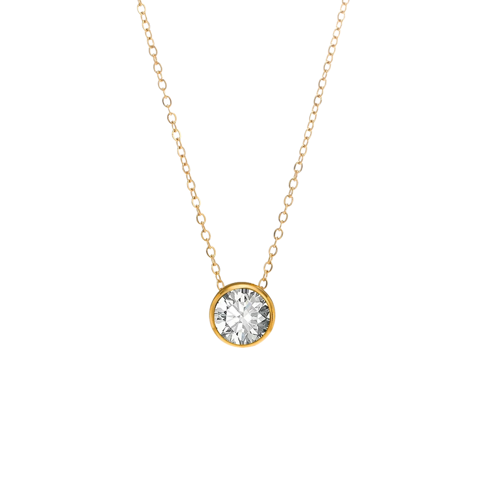 Stainless Steel Birthstone Necklace