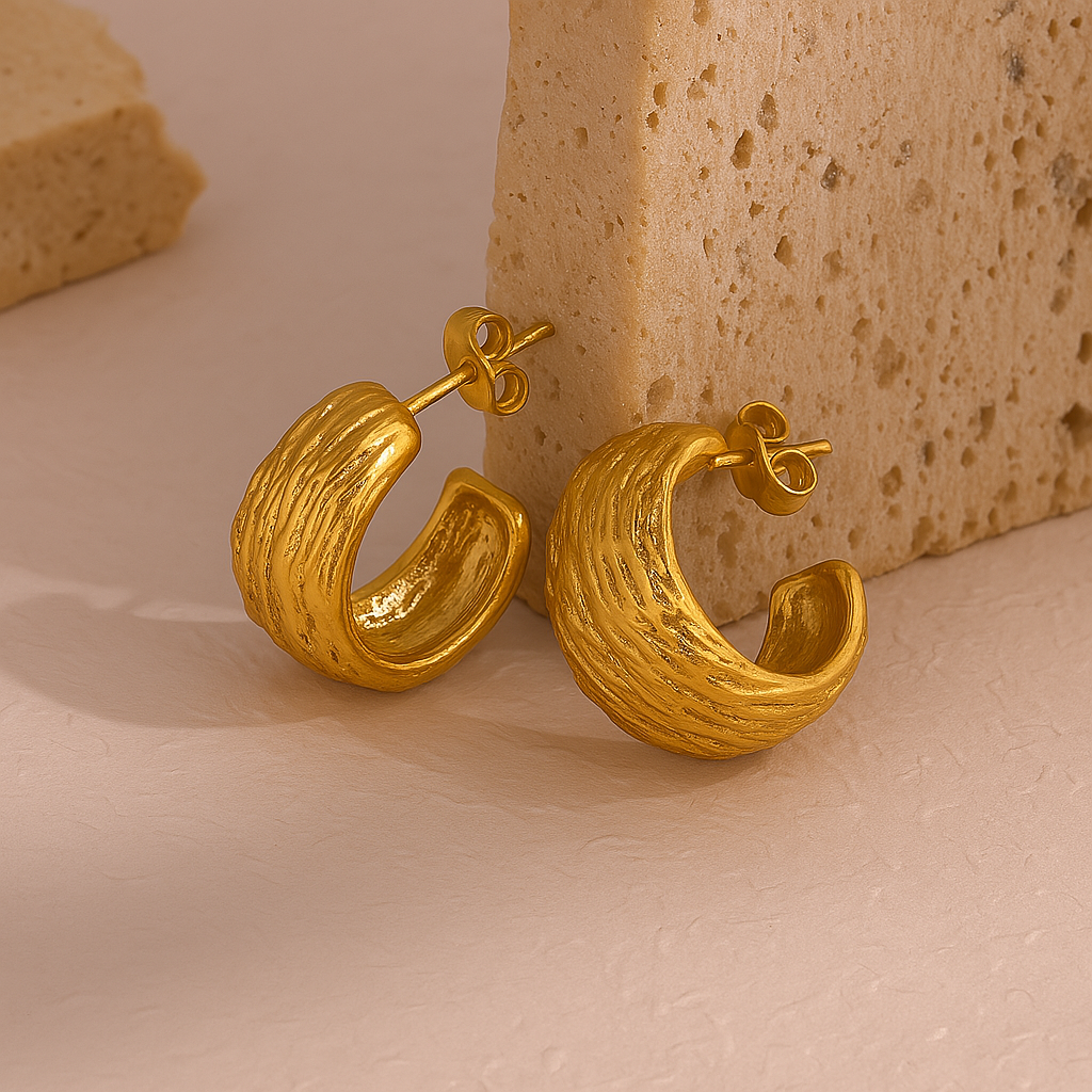 Hemispherical Geometric Earrings