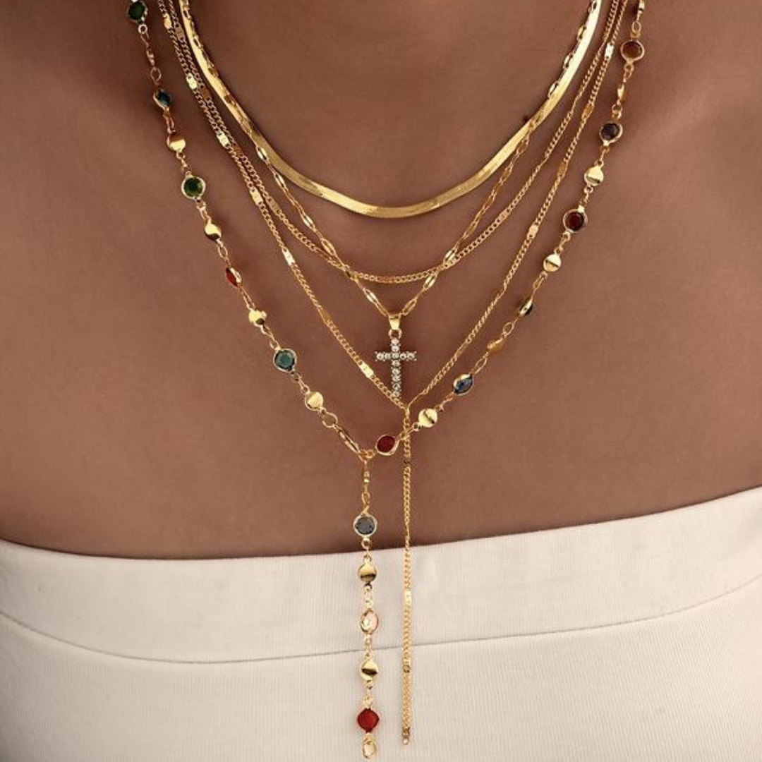 5 PCS Dainty Cross Necklace