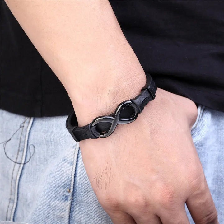 Infinity Leather Bracelet