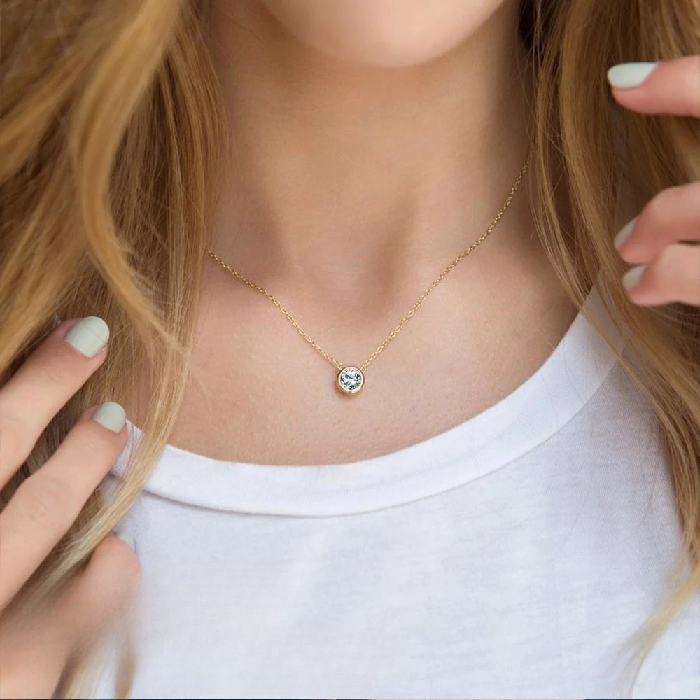 Stainless Steel Birthstone Necklace