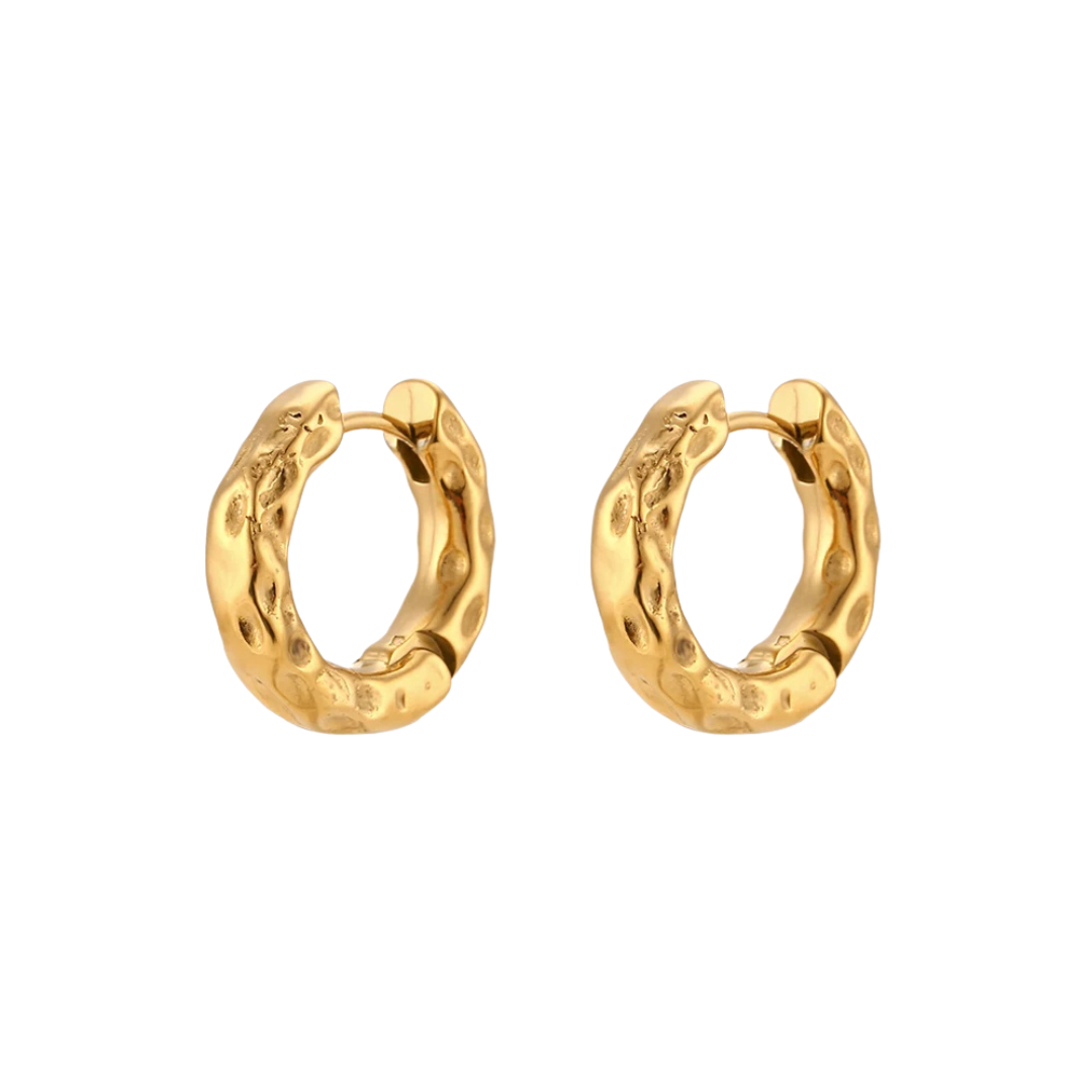 Hammered Hoop Earrings