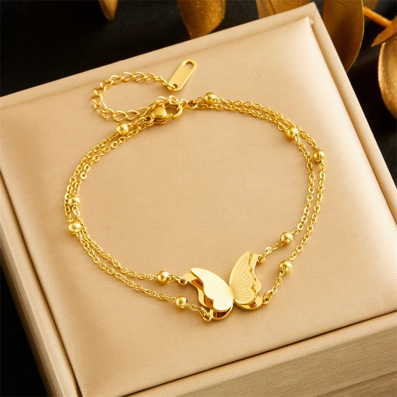 Bilayer Butterfly Bracelet