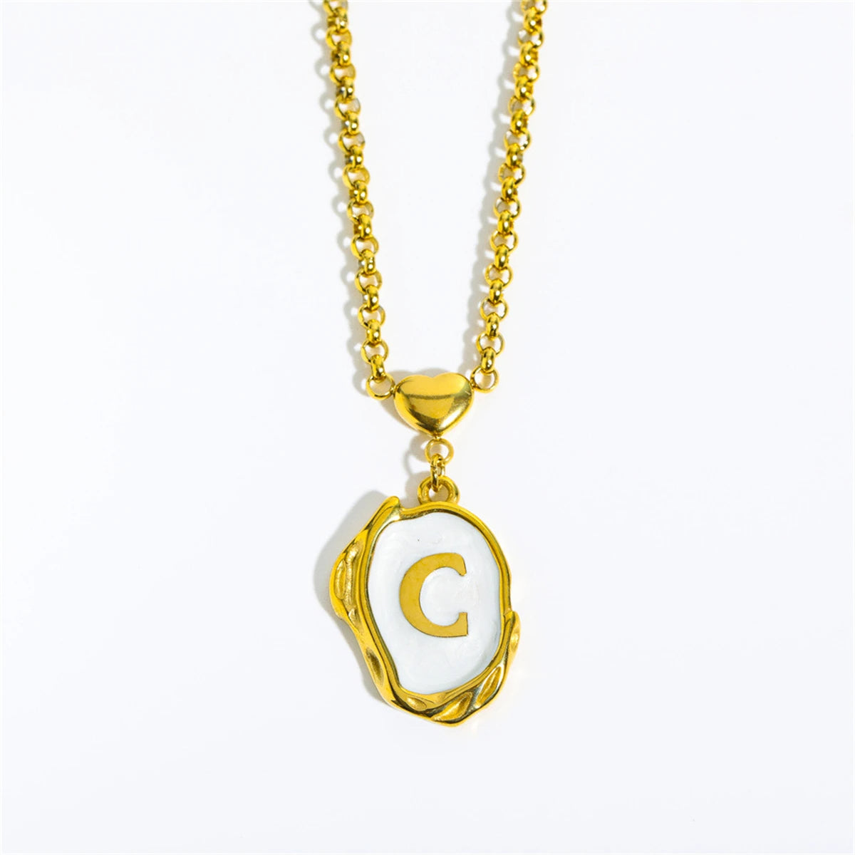 Irregular Dripping Initial Necklace