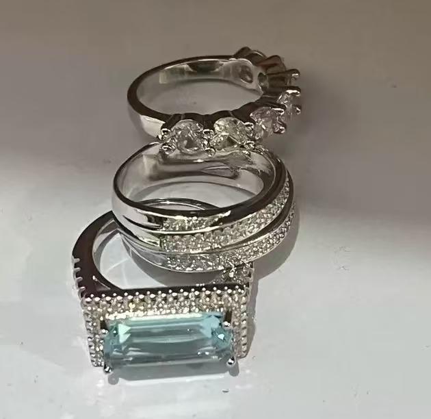 3 PCS Turqoise Stackable Ring