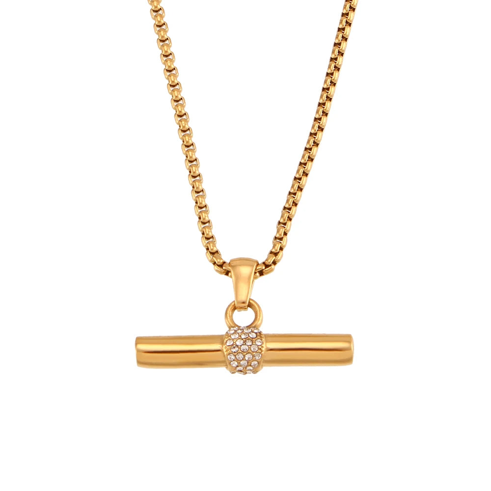 Minimal T-Bar Necklace