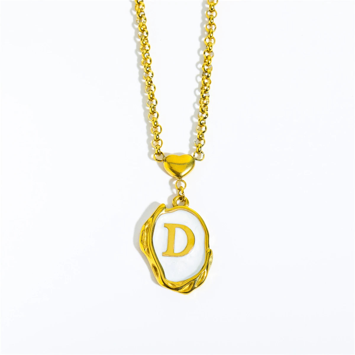 Irregular Dripping Initial Necklace