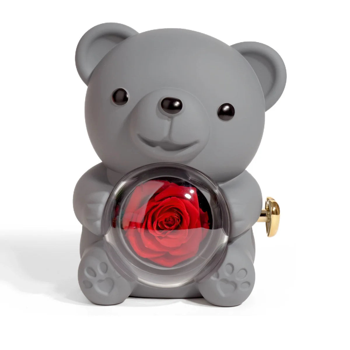 Hugging Bear Rose Jewelry Box
