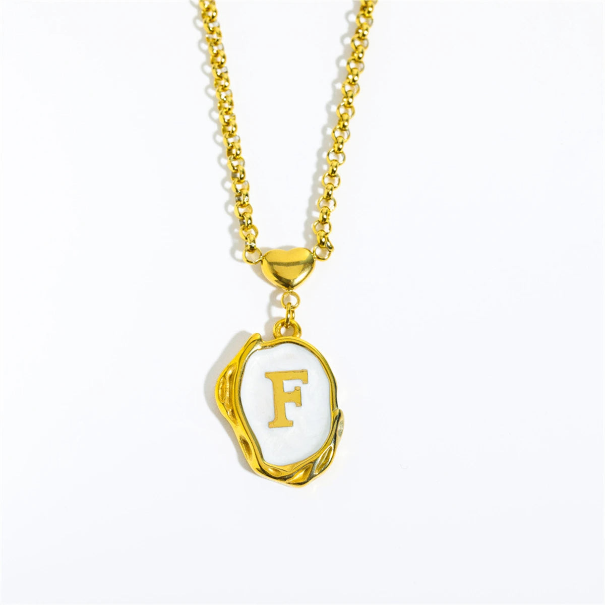 Irregular Dripping Initial Necklace