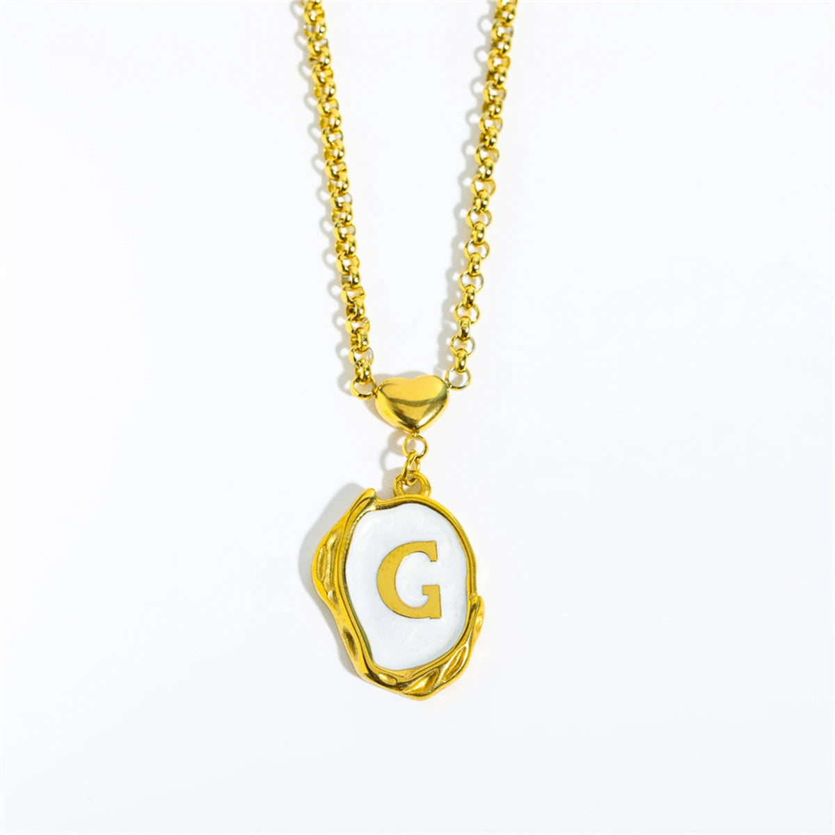 Irregular Dripping Initial Necklace