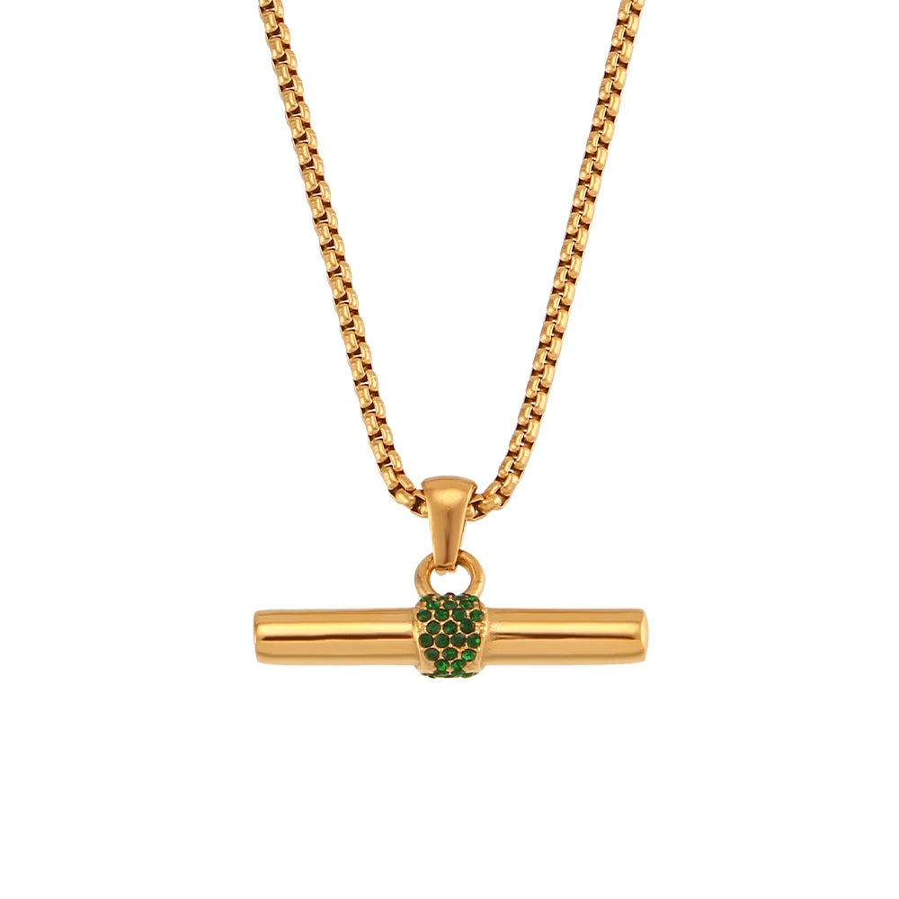 Minimal T-Bar Necklace