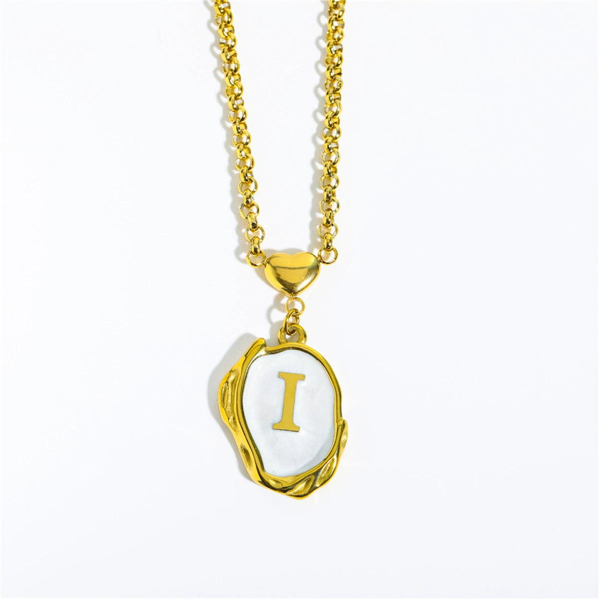 Irregular Dripping Initial Necklace
