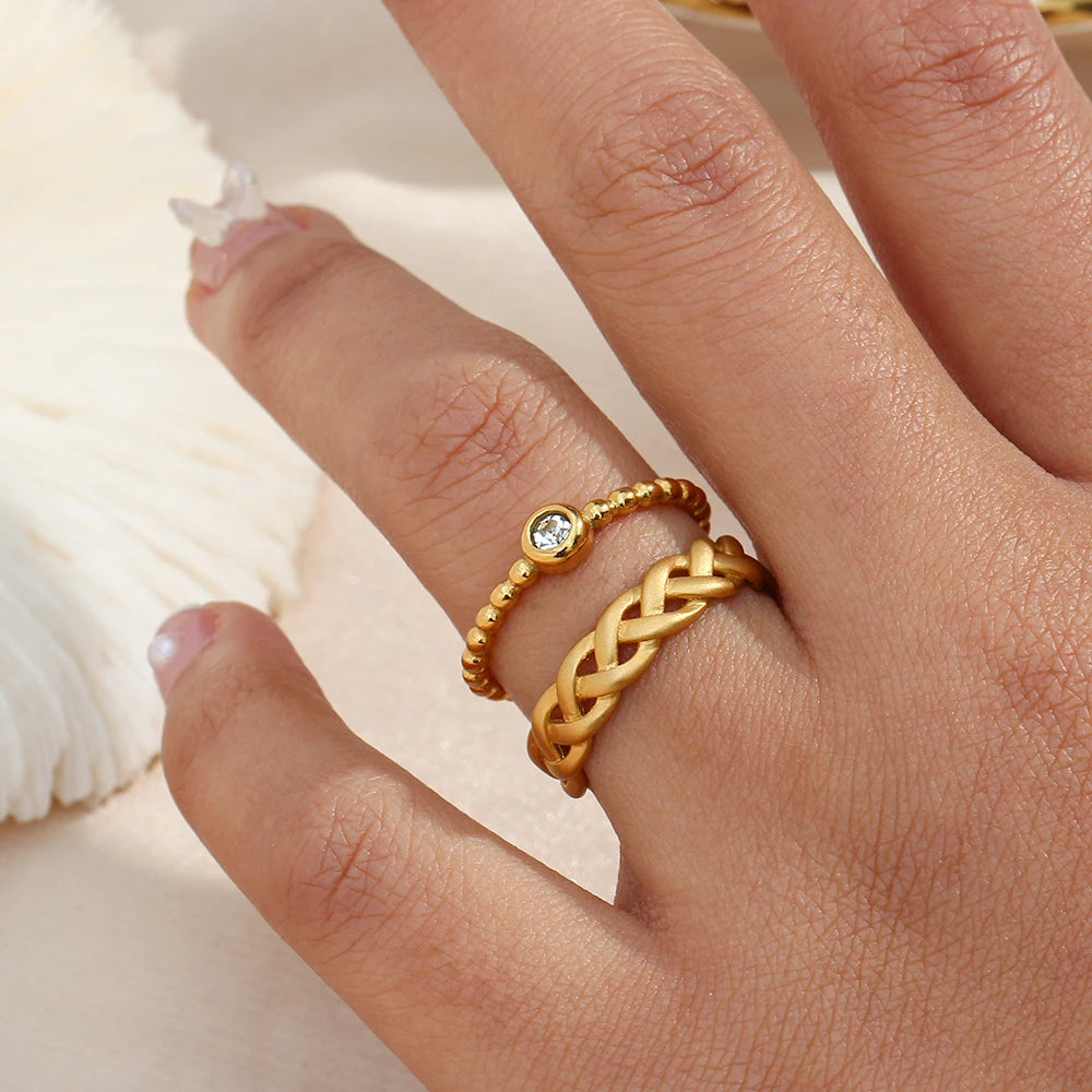 Beaded Crystal Ring