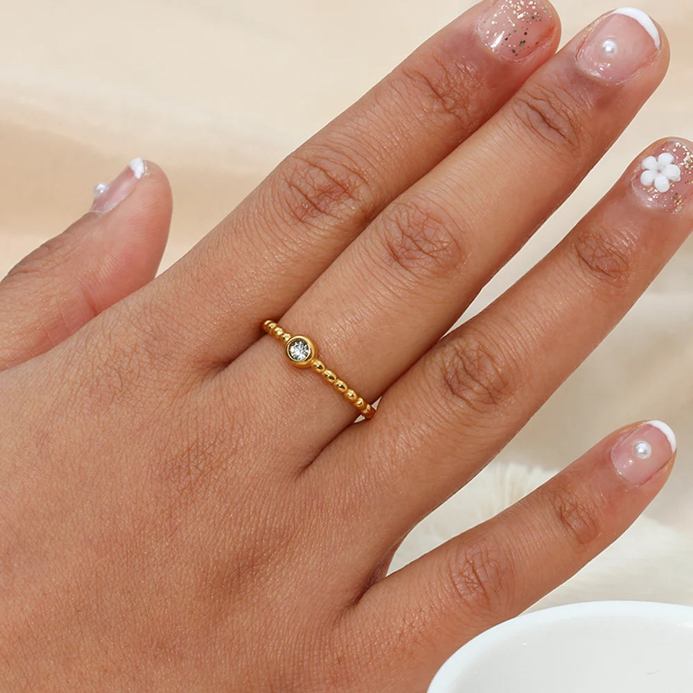 Beaded Crystal Ring
