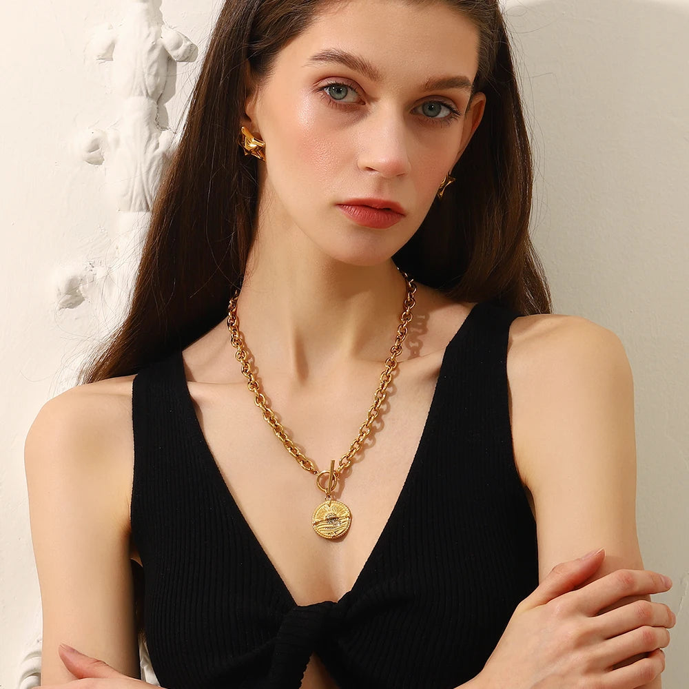 OT Buckle Sunrise Necklace