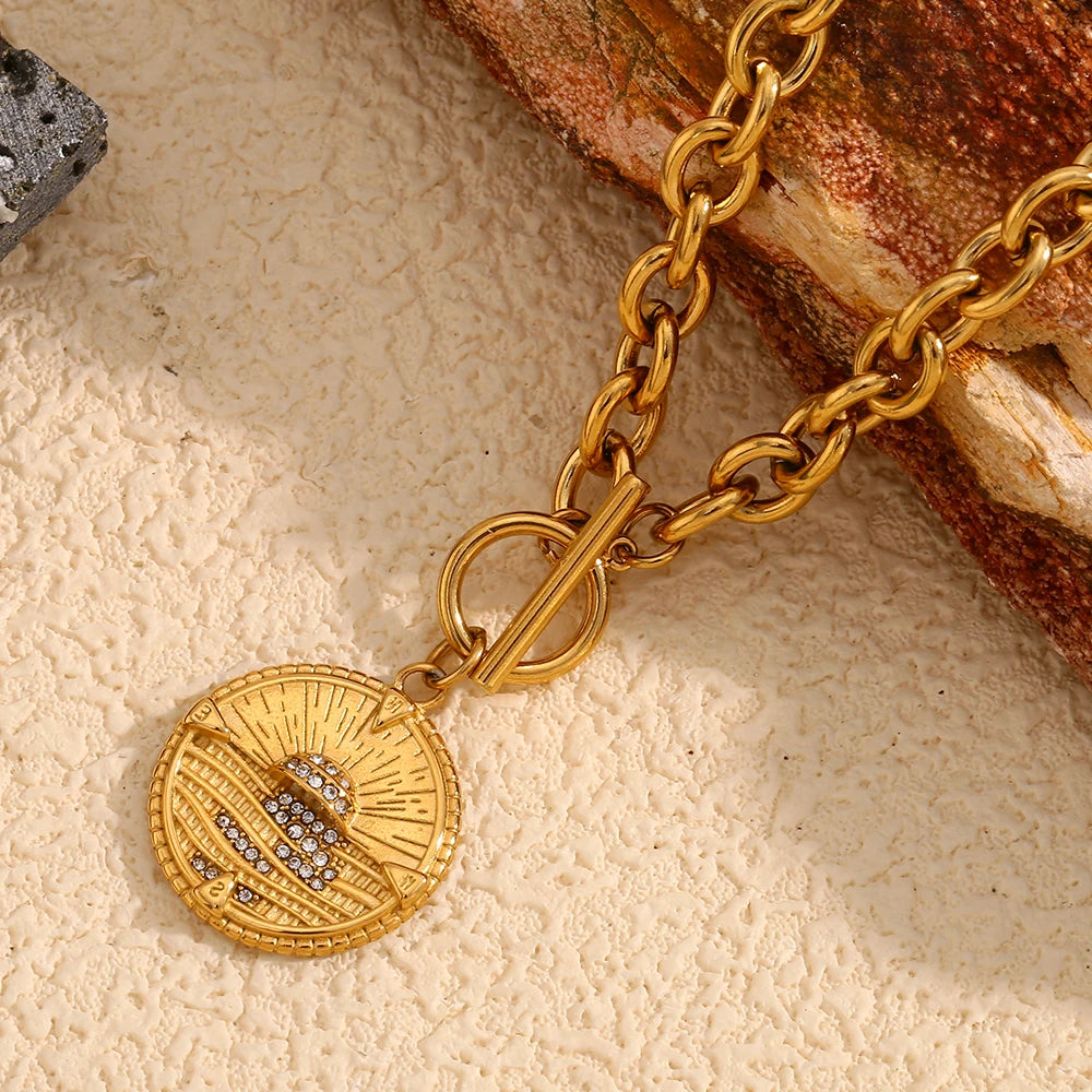 OT Buckle Sunrise Necklace