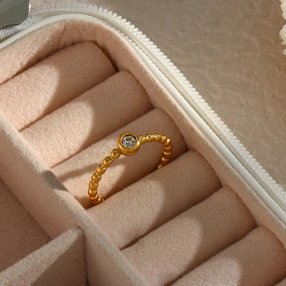 Beaded Crystal Ring