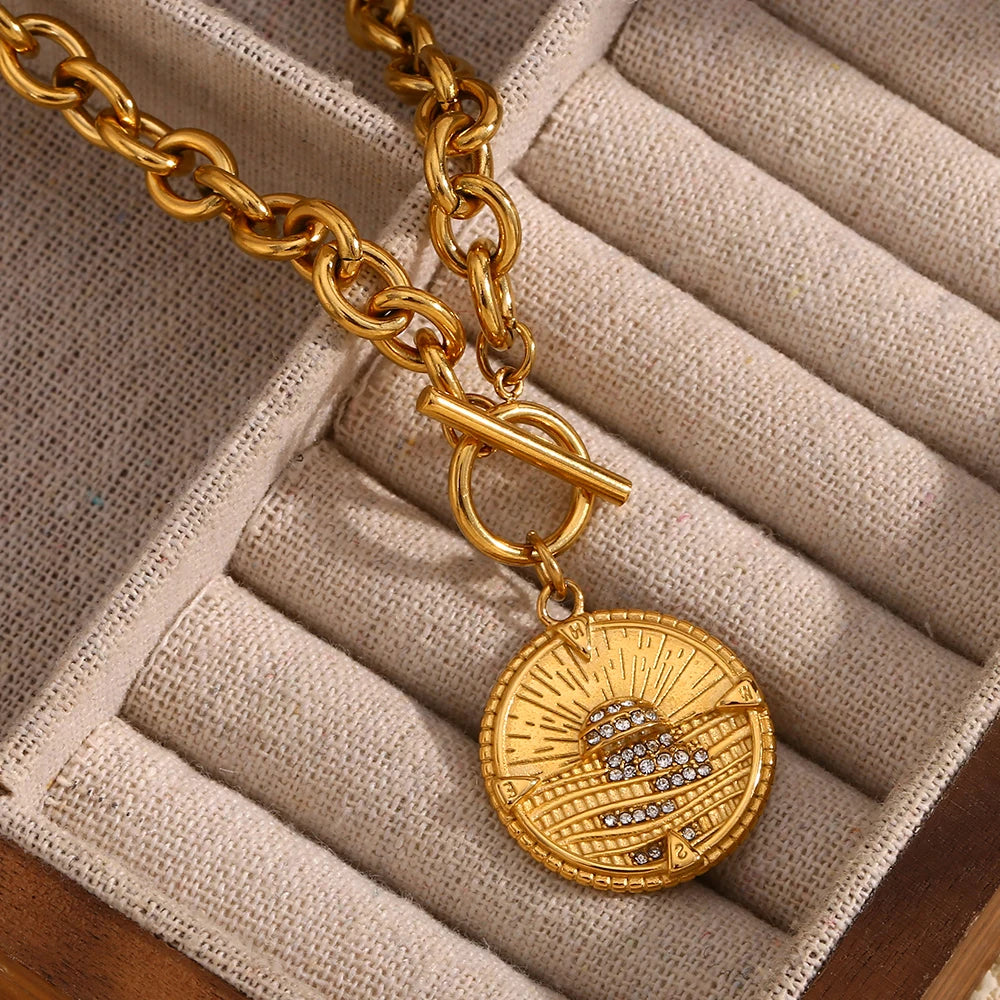 OT Buckle Sunrise Necklace
