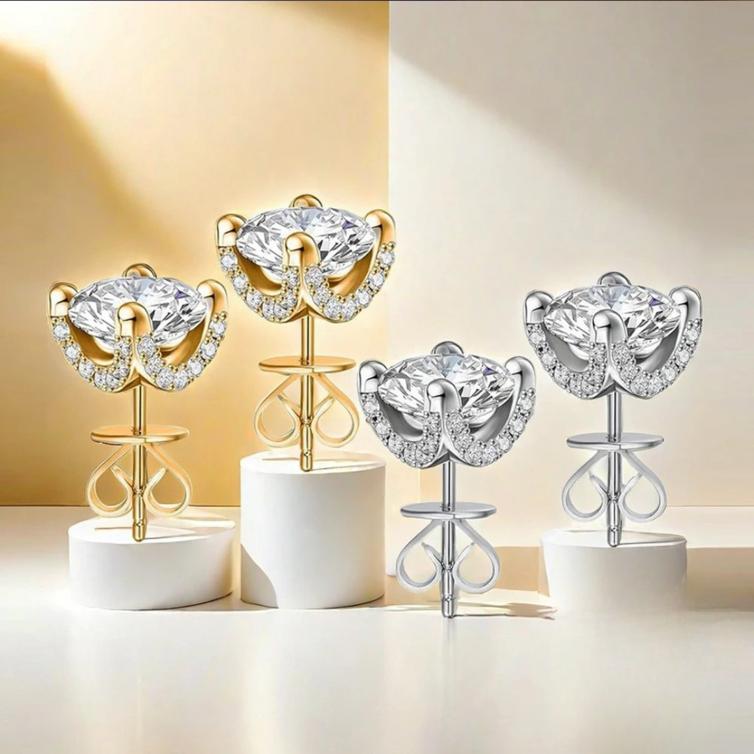 Zircon Plated Earrings