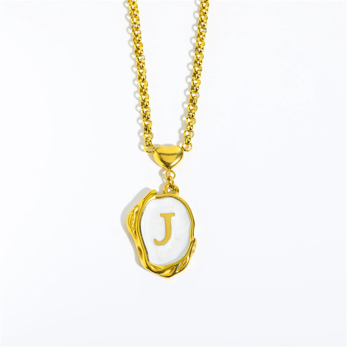 Irregular Dripping Initial Necklace