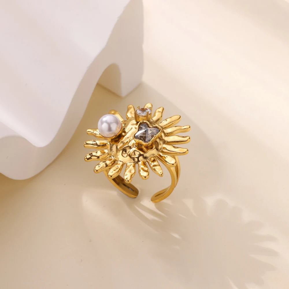 Zircon Sun Ring