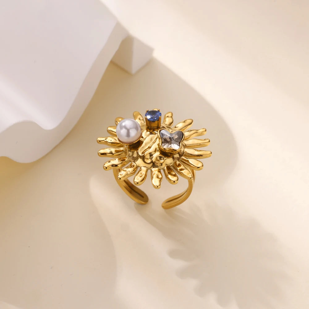 Zircon Sun Ring
