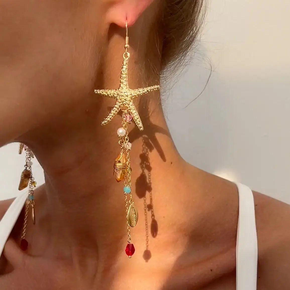 Irregular Boho Starfish Earrings