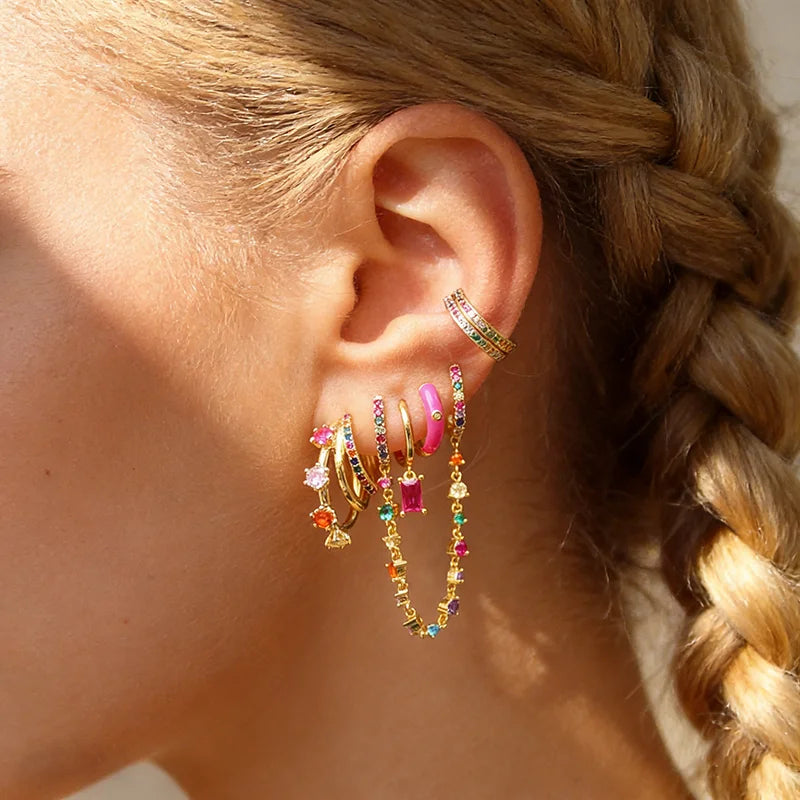 6 PCS Multicolor Earrings