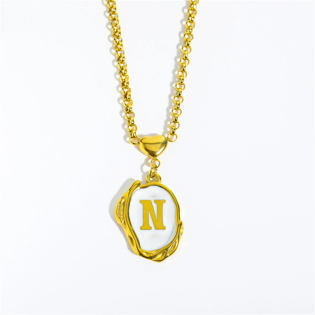 Irregular Dripping Initial Necklace