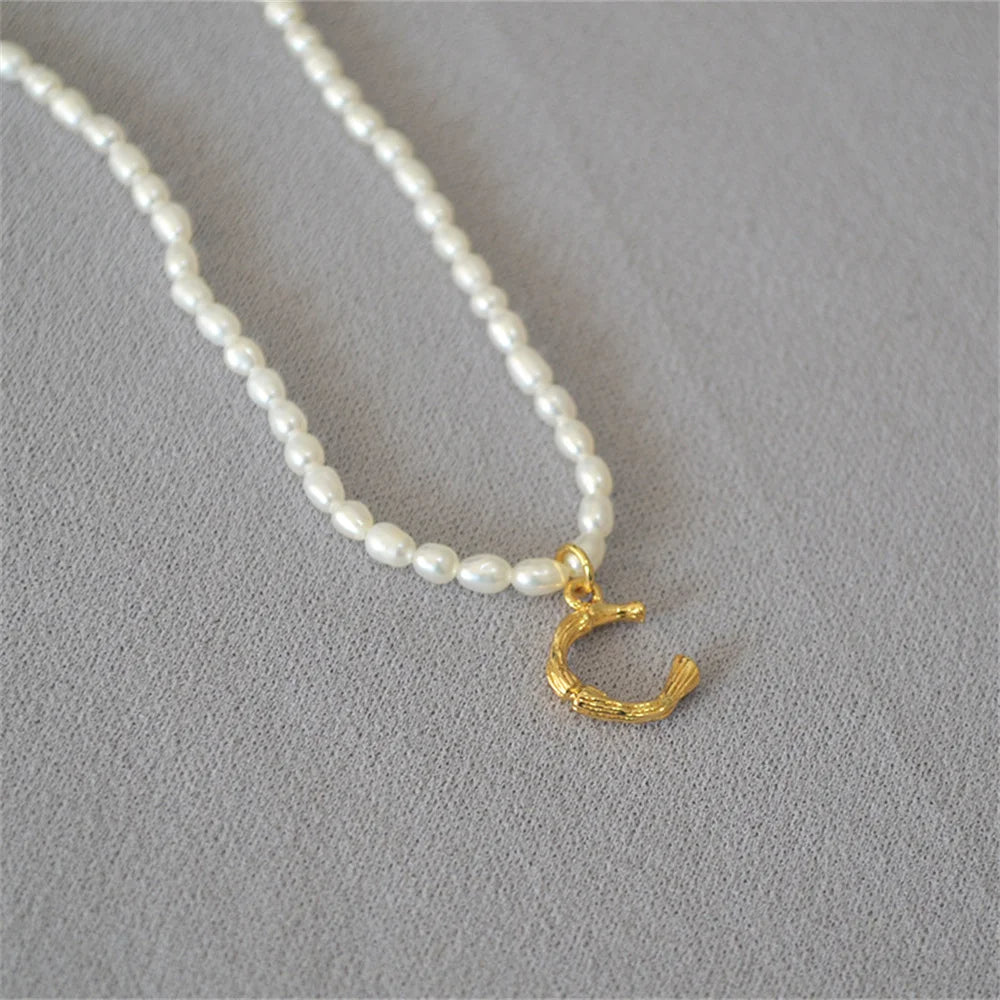 Initial Pearl Necklace