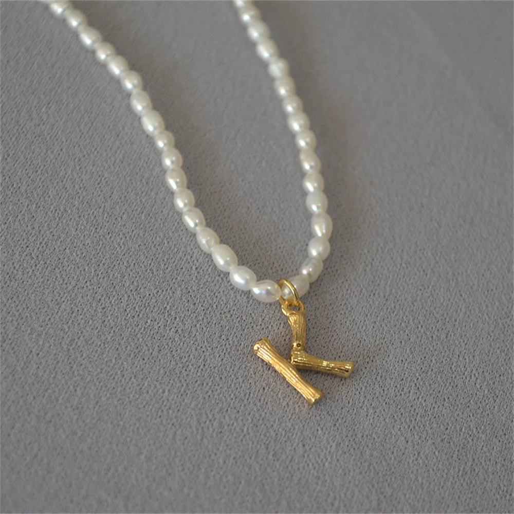 Initial Pearl Necklace