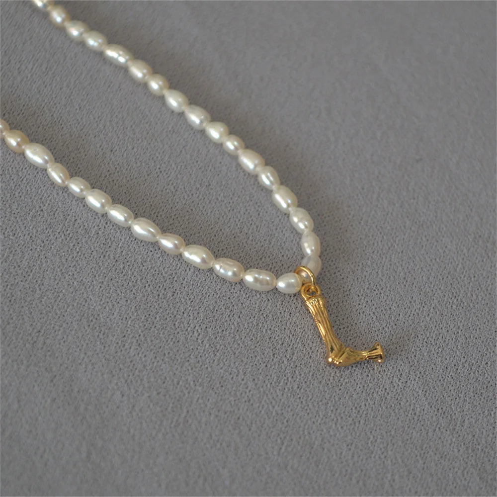 Initial Pearl Necklace